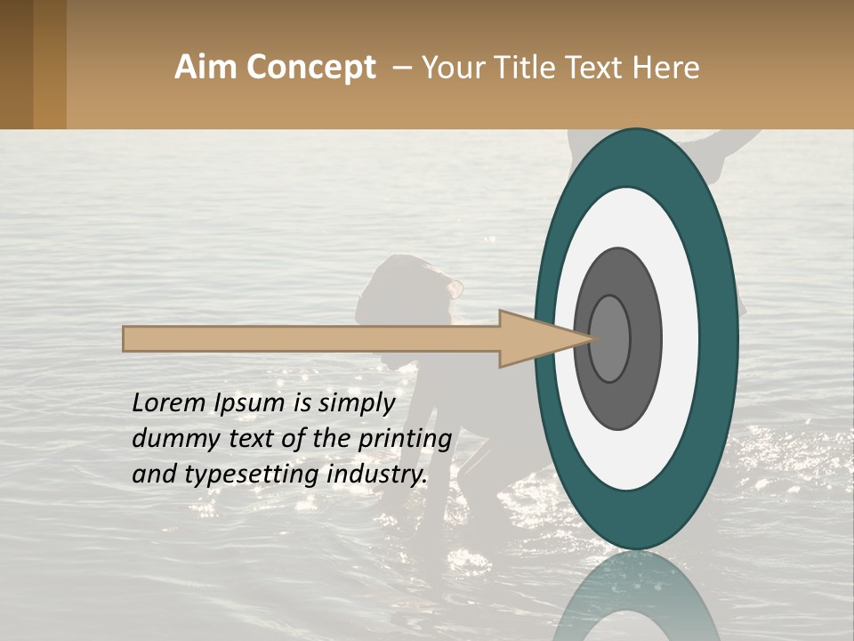 Two Children Playing In A Body Of Water PowerPoint Template