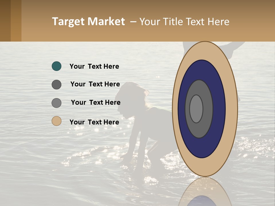 Two Children Playing In A Body Of Water PowerPoint Template