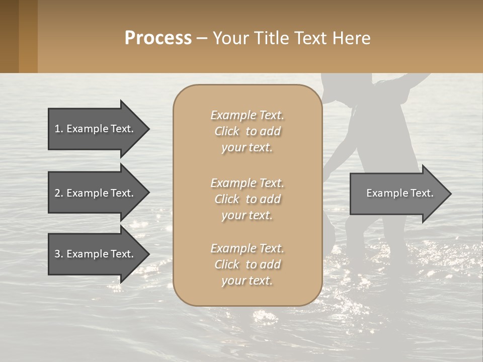 Two Children Playing In A Body Of Water PowerPoint Template