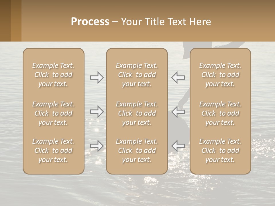 Two Children Playing In A Body Of Water PowerPoint Template