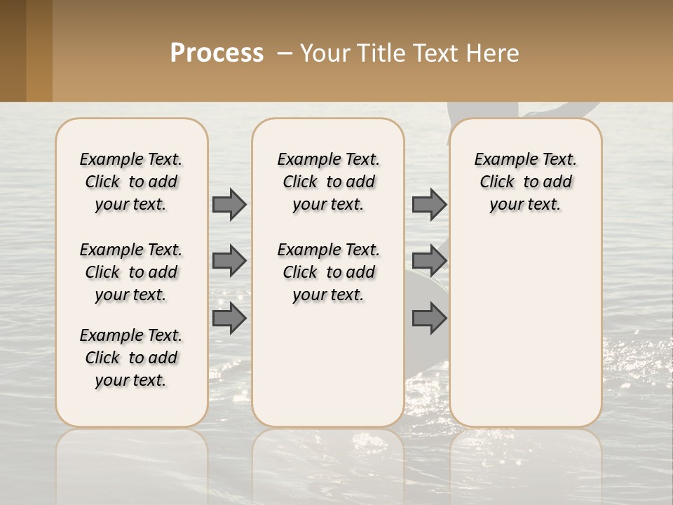 Two Children Playing In A Body Of Water PowerPoint Template