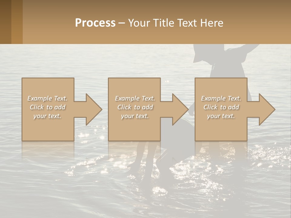 Two Children Playing In A Body Of Water PowerPoint Template