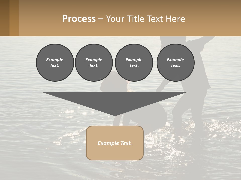 Two Children Playing In A Body Of Water PowerPoint Template