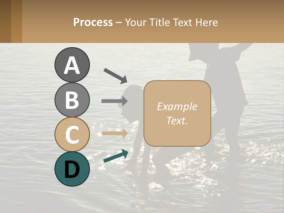 Two Children Playing In A Body Of Water PowerPoint Template