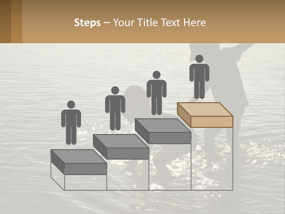 Two Children Playing In A Body Of Water PowerPoint Template