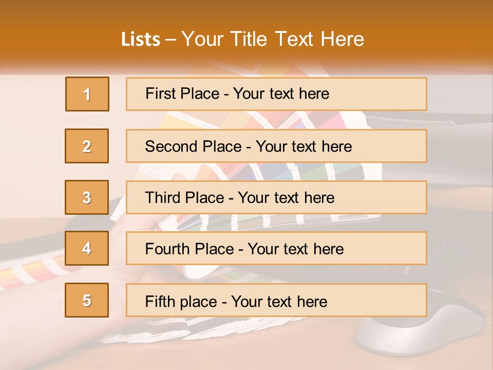 A Person Holding A Color Swater Over A Computer Screen PowerPoint Template