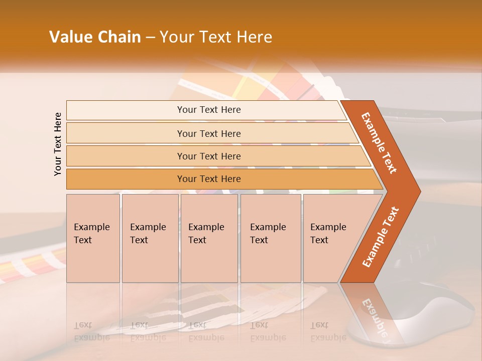 A Person Holding A Color Swater Over A Computer Screen PowerPoint Template