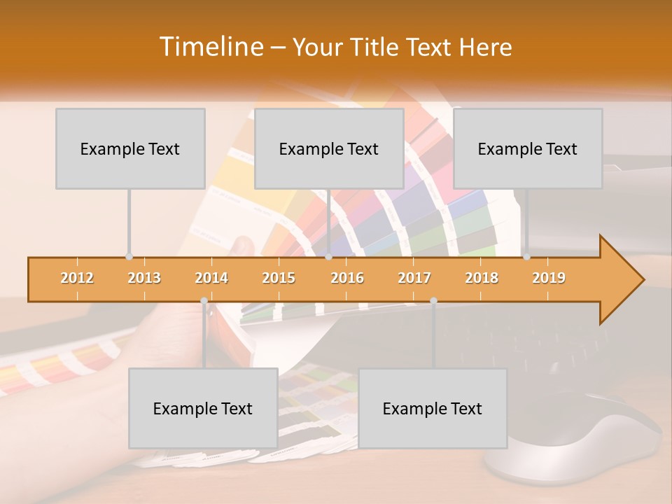 A Person Holding A Color Swater Over A Computer Screen PowerPoint Template