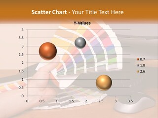 A Person Holding A Color Swater Over A Computer Screen PowerPoint Template