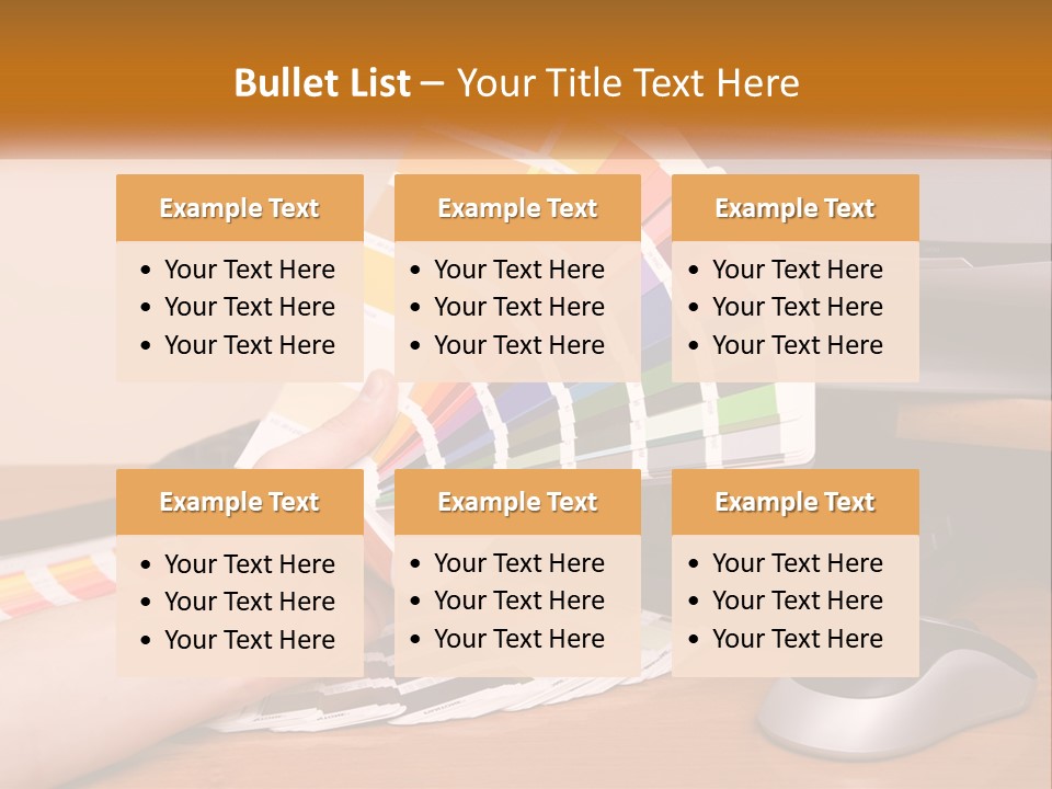 A Person Holding A Color Swater Over A Computer Screen PowerPoint Template