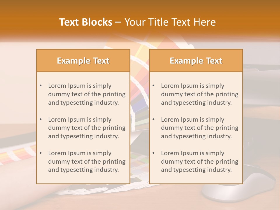 A Person Holding A Color Swater Over A Computer Screen PowerPoint Template