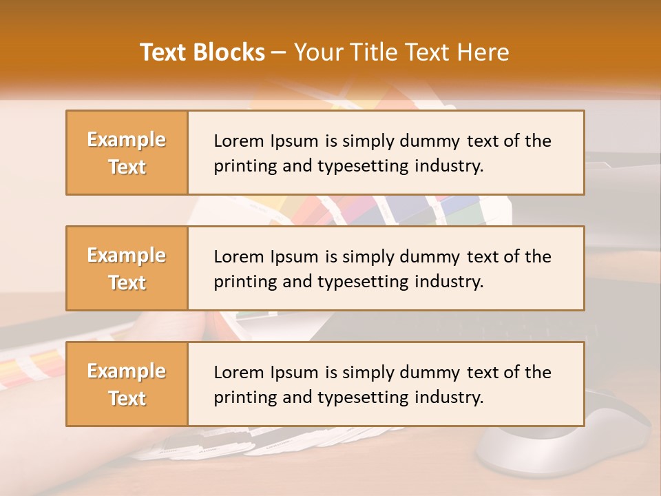 A Person Holding A Color Swater Over A Computer Screen PowerPoint Template
