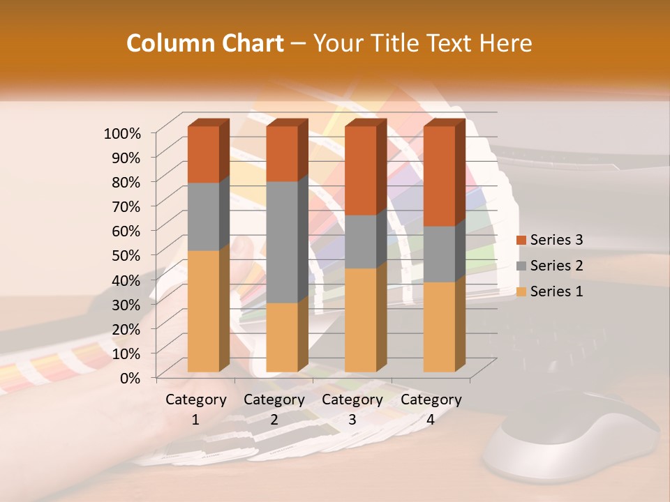 A Person Holding A Color Swater Over A Computer Screen PowerPoint Template