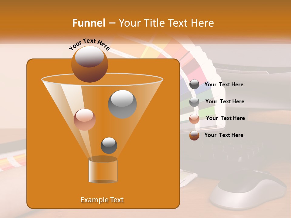 A Person Holding A Color Swater Over A Computer Screen PowerPoint Template
