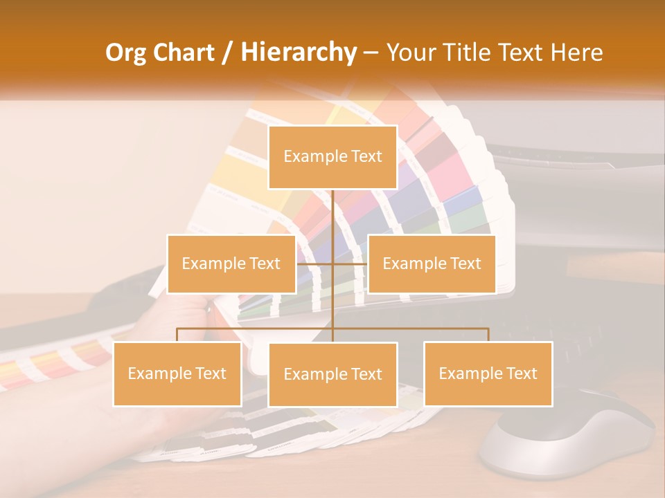 A Person Holding A Color Swater Over A Computer Screen PowerPoint Template