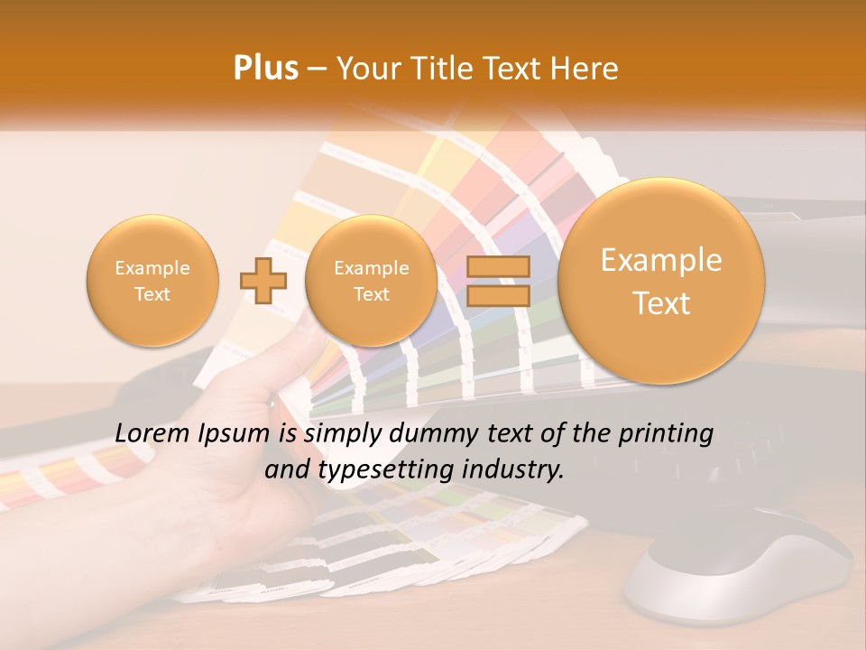 A Person Holding A Color Swater Over A Computer Screen PowerPoint Template