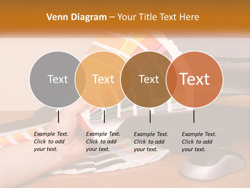 A Person Holding A Color Swater Over A Computer Screen PowerPoint Template