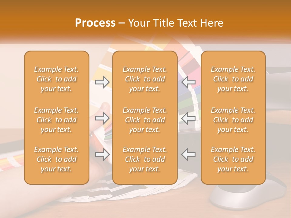 A Person Holding A Color Swater Over A Computer Screen PowerPoint Template
