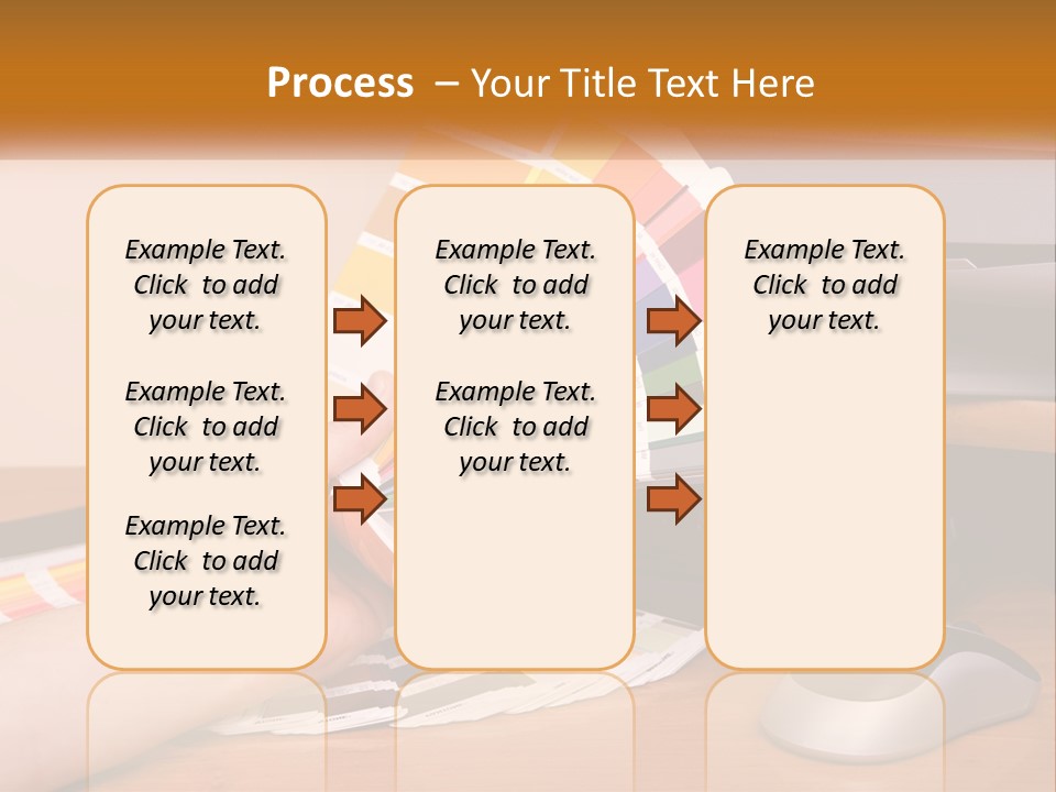 A Person Holding A Color Swater Over A Computer Screen PowerPoint Template