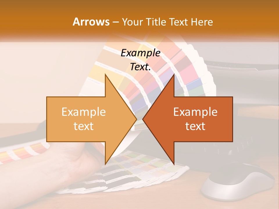 A Person Holding A Color Swater Over A Computer Screen PowerPoint Template