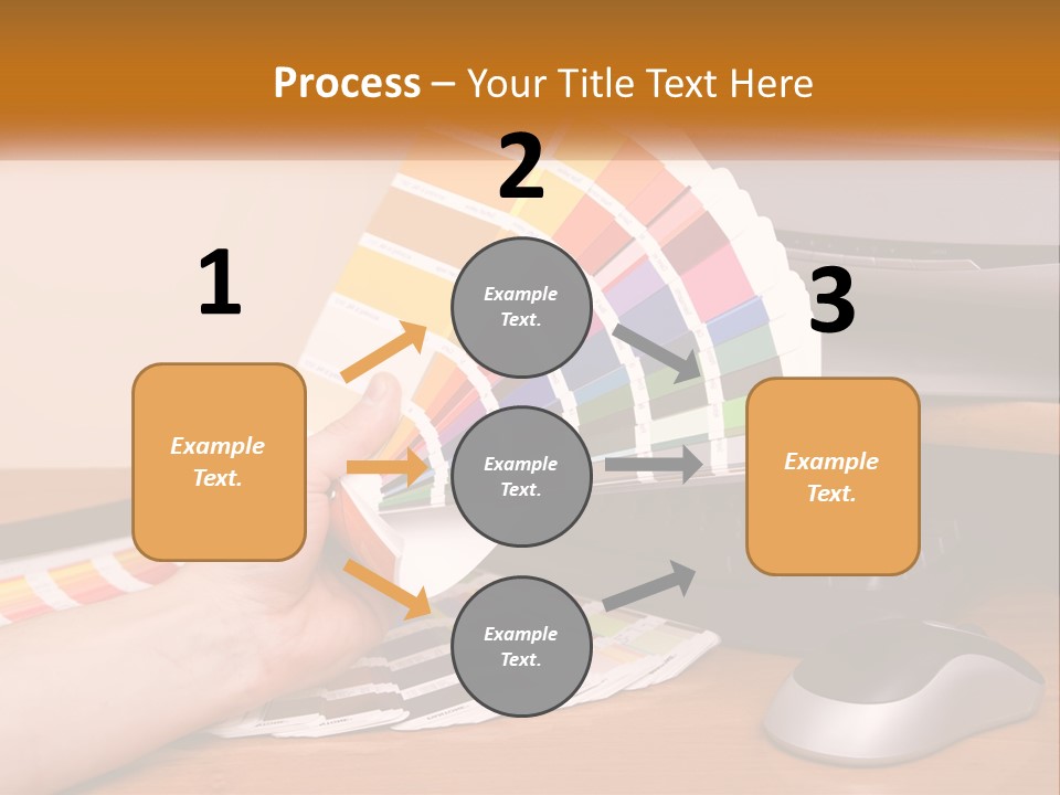 A Person Holding A Color Swater Over A Computer Screen PowerPoint Template