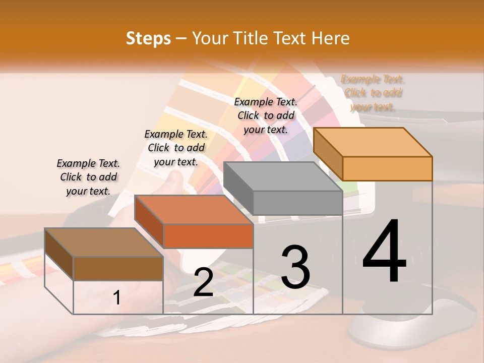 A Person Holding A Color Swater Over A Computer Screen PowerPoint Template