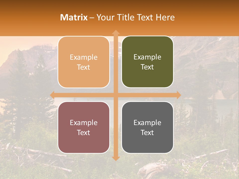 A Mountain Lake Surrounded By Trees And Mountains PowerPoint Template