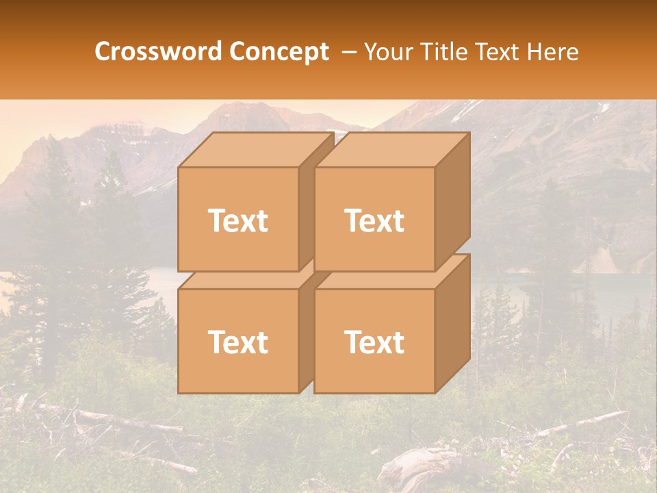 A Mountain Lake Surrounded By Trees And Mountains PowerPoint Template