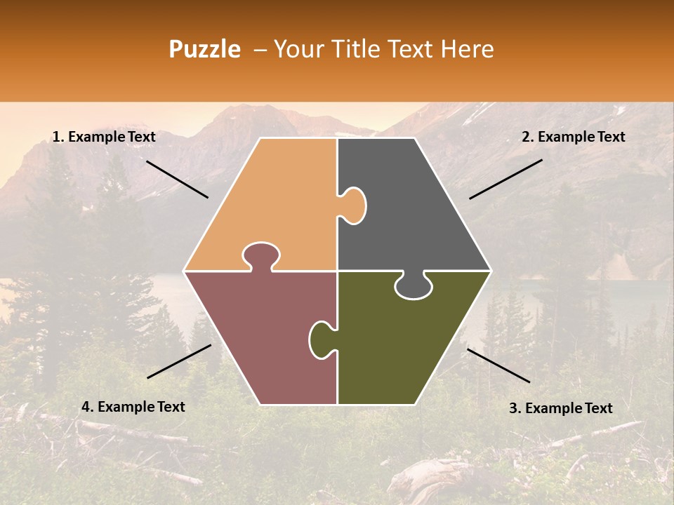 A Mountain Lake Surrounded By Trees And Mountains PowerPoint Template