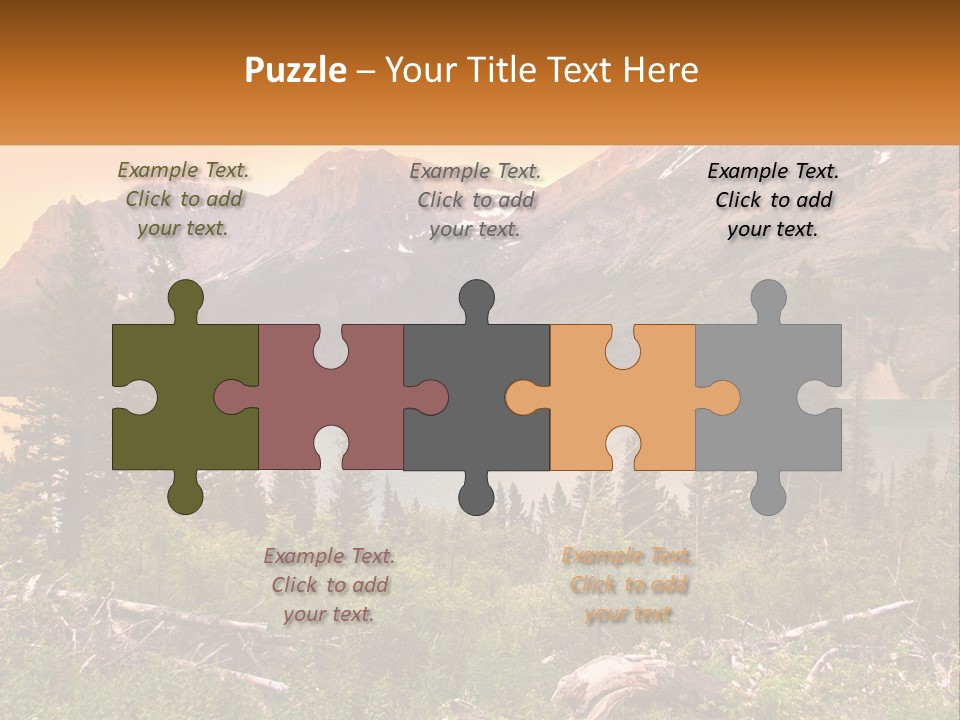 A Mountain Lake Surrounded By Trees And Mountains PowerPoint Template