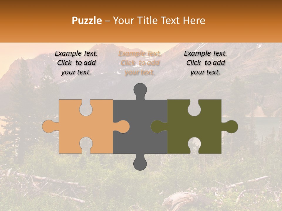 A Mountain Lake Surrounded By Trees And Mountains PowerPoint Template