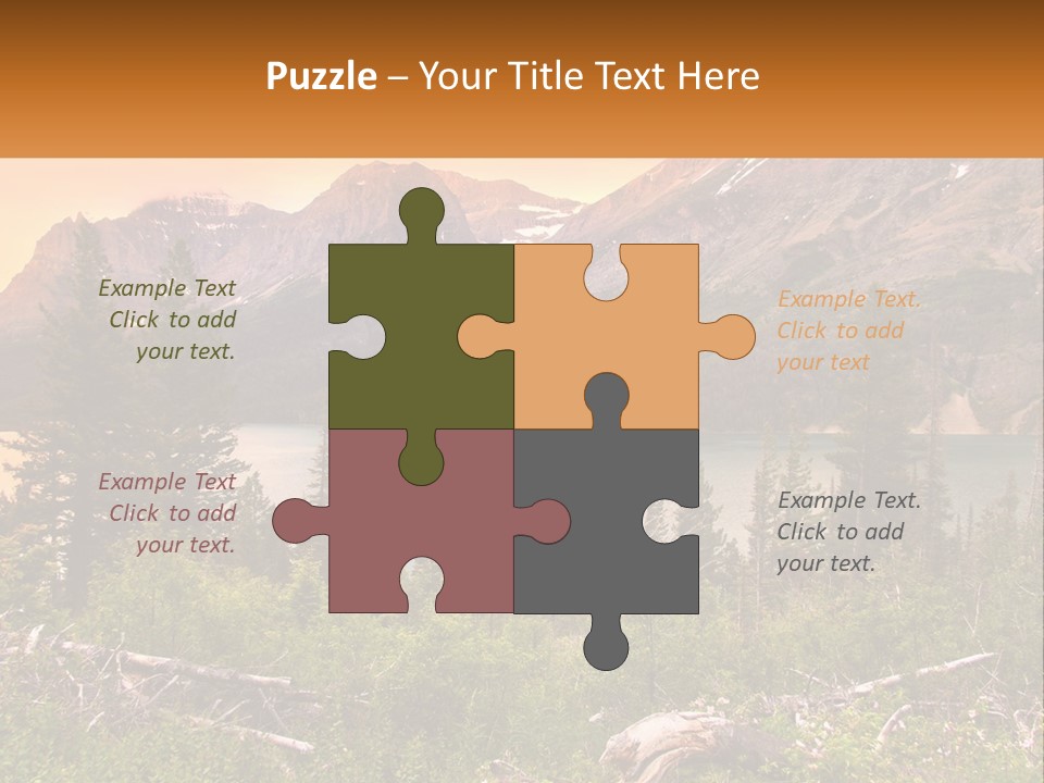 A Mountain Lake Surrounded By Trees And Mountains PowerPoint Template