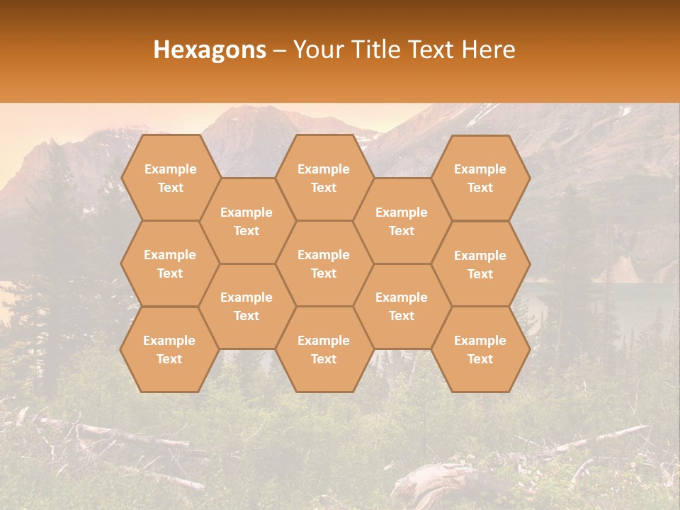 A Mountain Lake Surrounded By Trees And Mountains PowerPoint Template