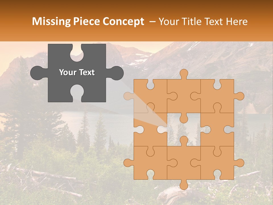 A Mountain Lake Surrounded By Trees And Mountains PowerPoint Template