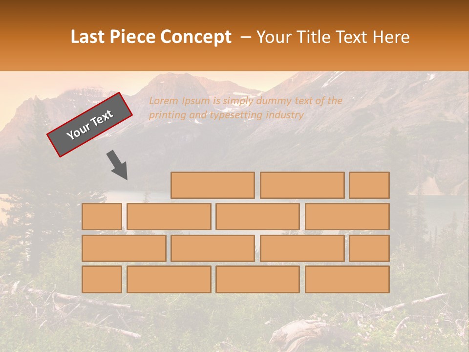 A Mountain Lake Surrounded By Trees And Mountains PowerPoint Template