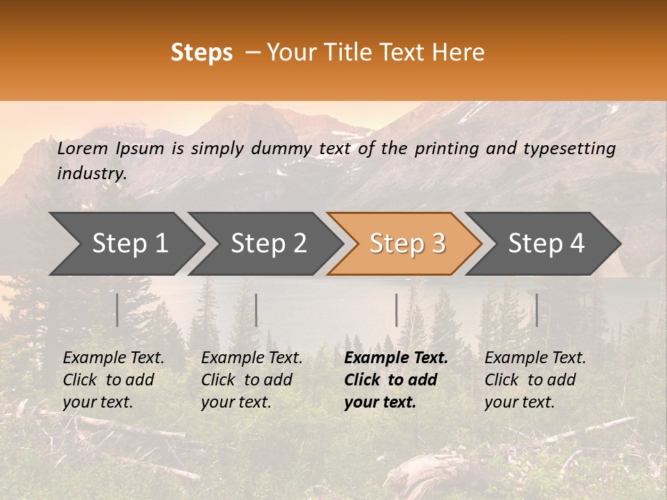 A Mountain Lake Surrounded By Trees And Mountains PowerPoint Template