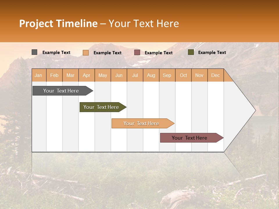A Mountain Lake Surrounded By Trees And Mountains PowerPoint Template