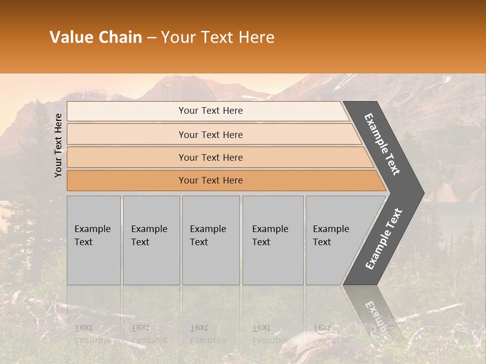 A Mountain Lake Surrounded By Trees And Mountains PowerPoint Template