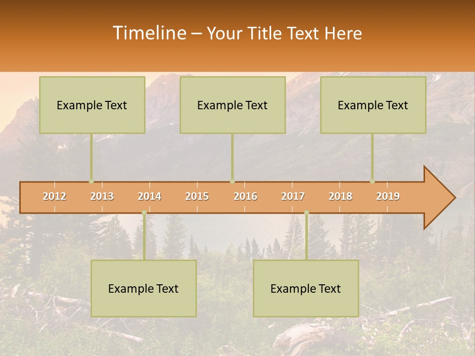 A Mountain Lake Surrounded By Trees And Mountains PowerPoint Template