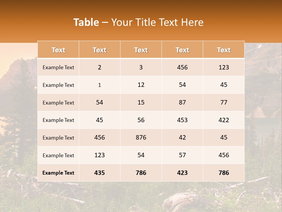 A Mountain Lake Surrounded By Trees And Mountains PowerPoint Template