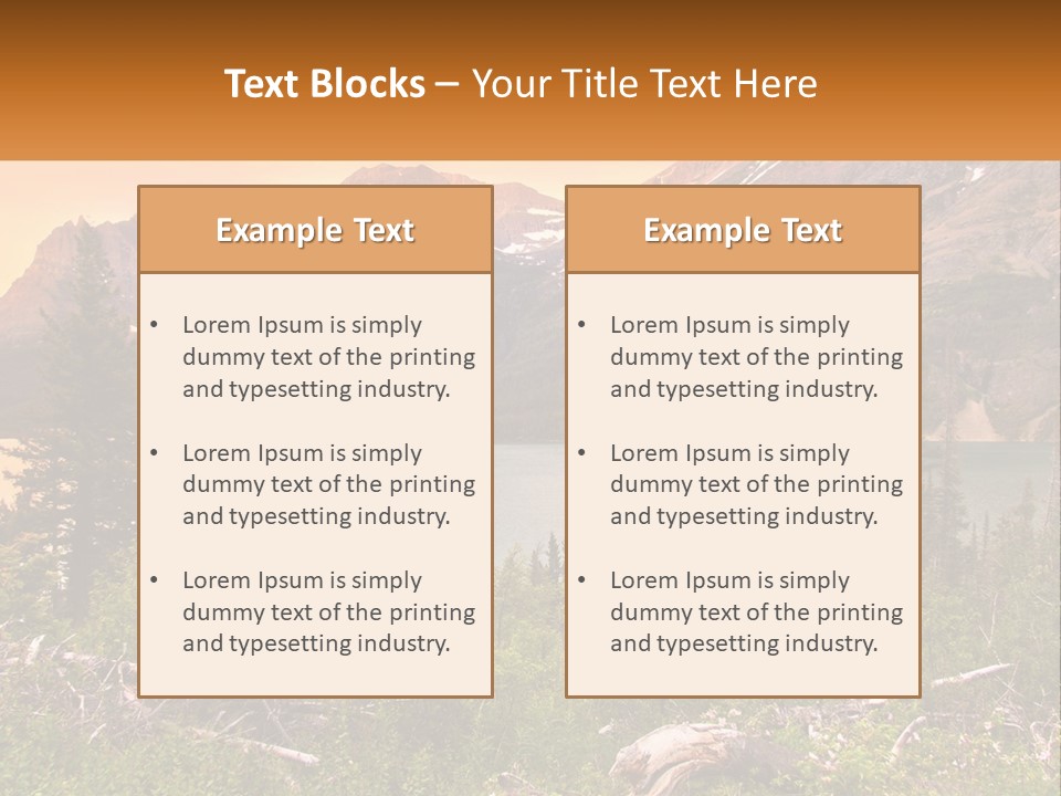 A Mountain Lake Surrounded By Trees And Mountains PowerPoint Template