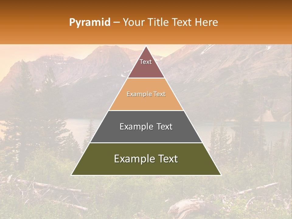 A Mountain Lake Surrounded By Trees And Mountains PowerPoint Template
