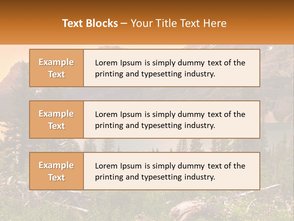 A Mountain Lake Surrounded By Trees And Mountains PowerPoint Template