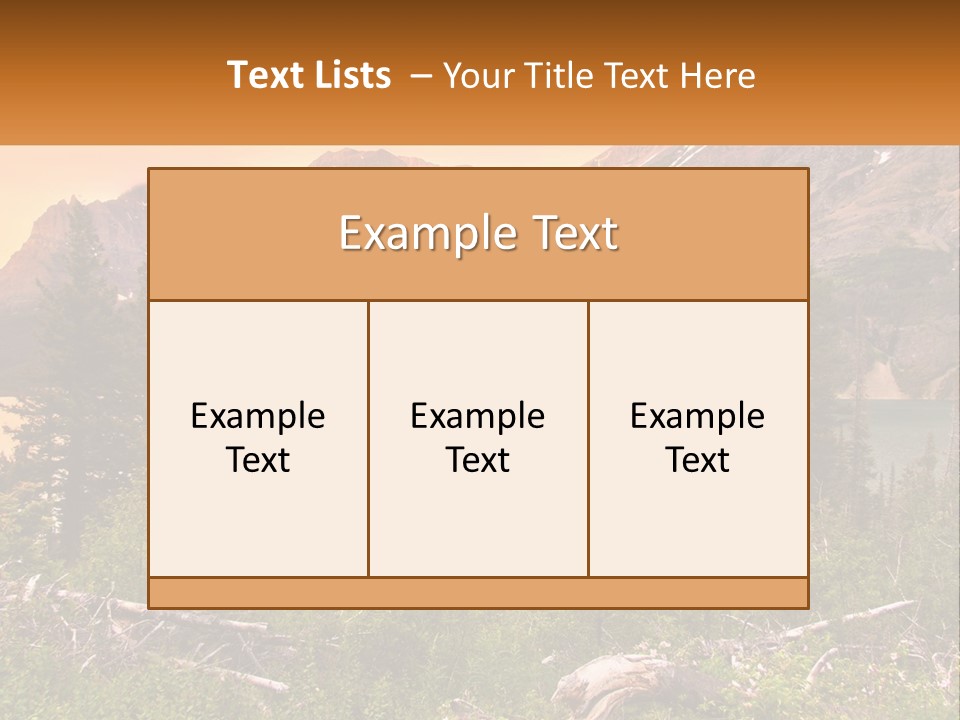 A Mountain Lake Surrounded By Trees And Mountains PowerPoint Template