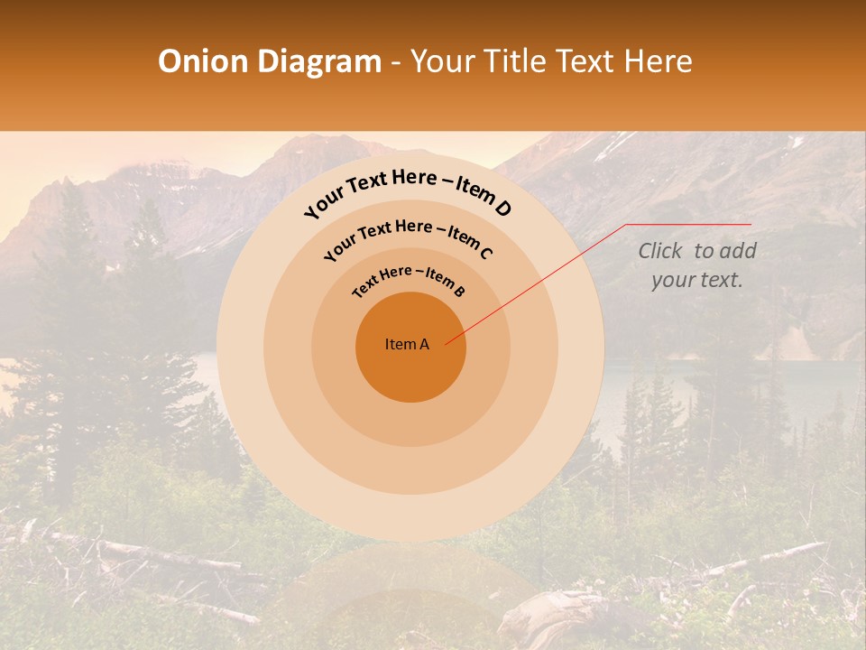 A Mountain Lake Surrounded By Trees And Mountains PowerPoint Template
