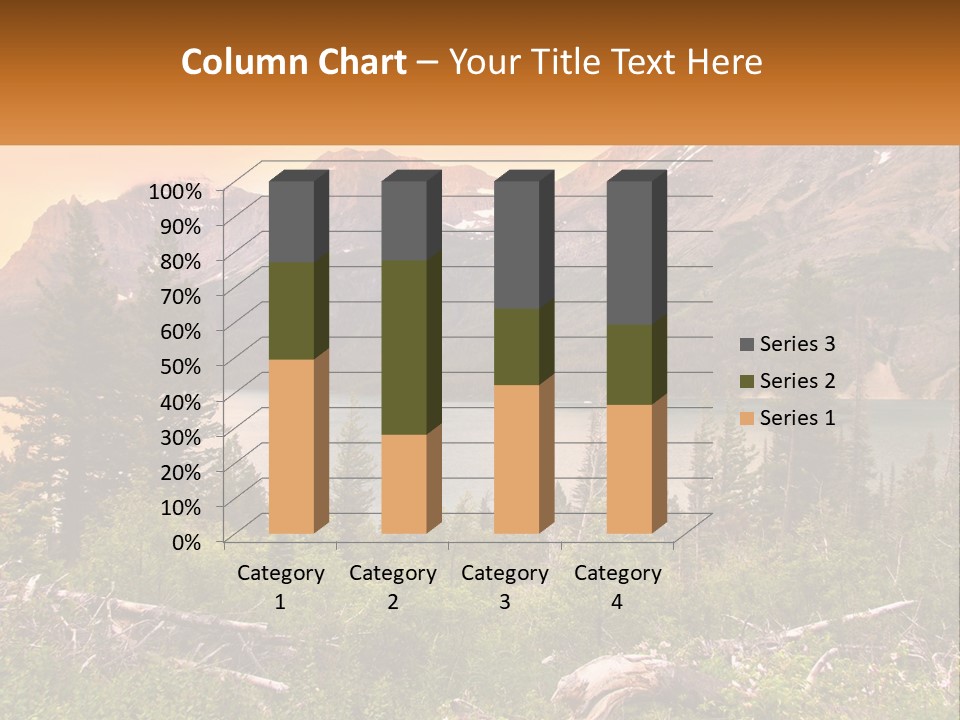 A Mountain Lake Surrounded By Trees And Mountains PowerPoint Template
