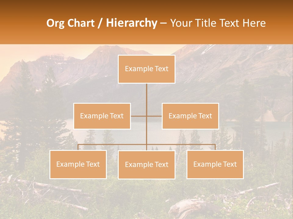 A Mountain Lake Surrounded By Trees And Mountains PowerPoint Template