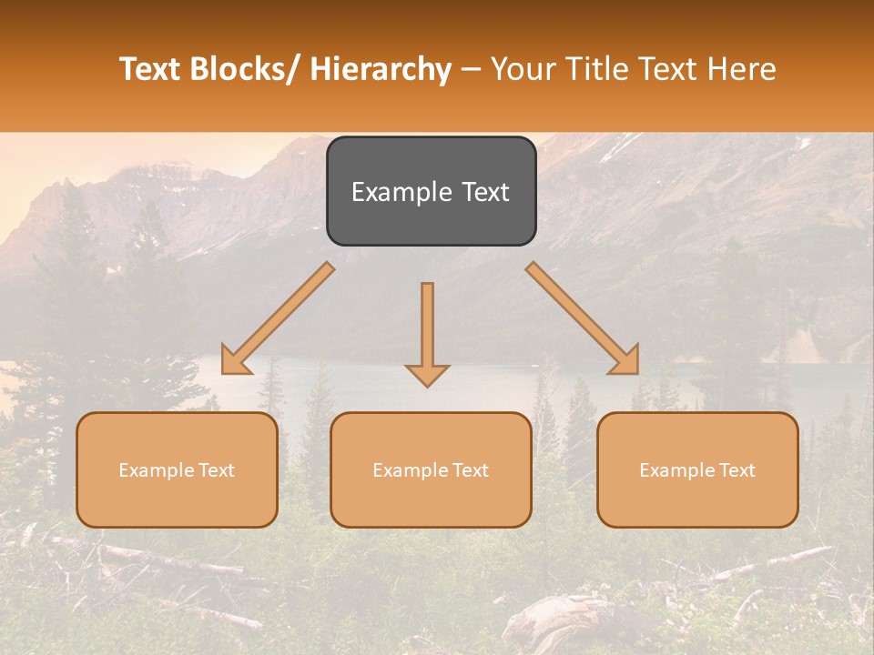 A Mountain Lake Surrounded By Trees And Mountains PowerPoint Template