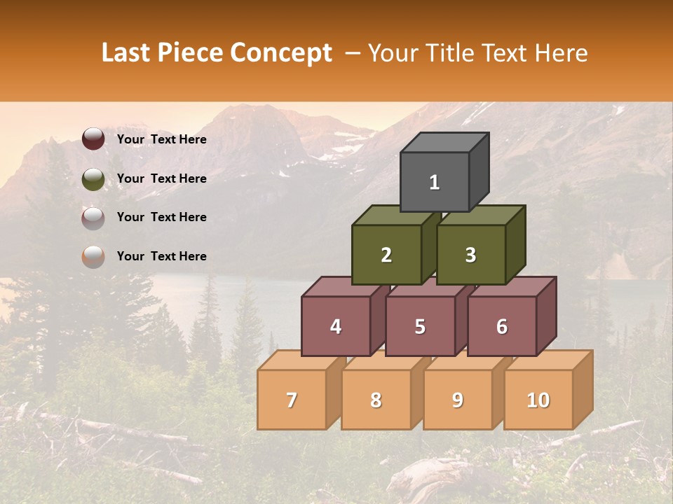 A Mountain Lake Surrounded By Trees And Mountains PowerPoint Template