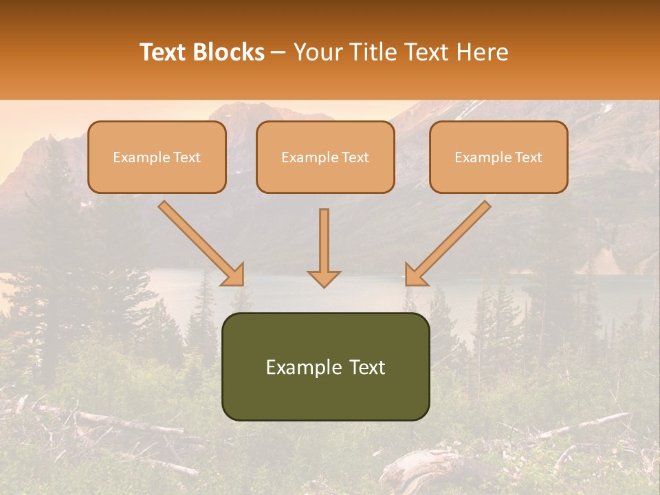 A Mountain Lake Surrounded By Trees And Mountains PowerPoint Template